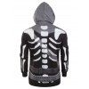 Sweat à Capuche Décontracté d'Halloween Ceinture et Squelette Imprimées - multicolor XL