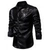 Chemise Boutonnée à Manches Longues à Paillettes - Noir S