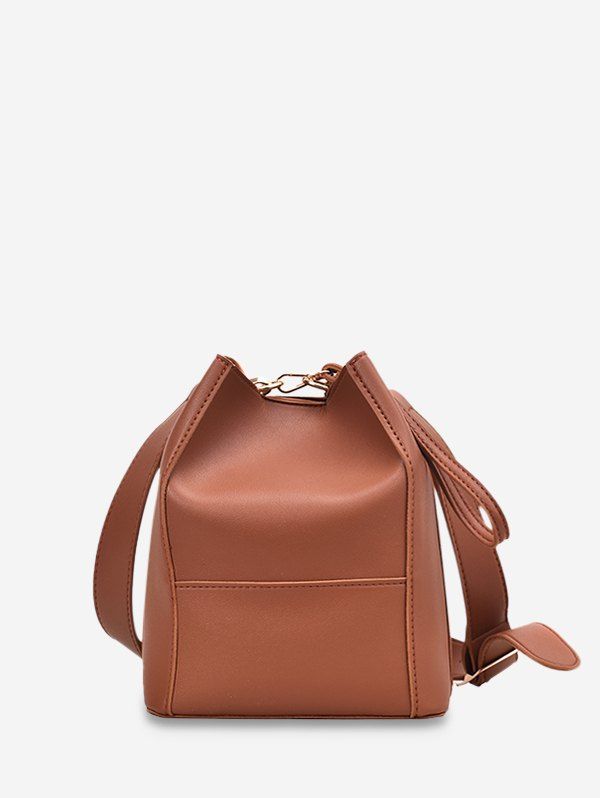 faux leather bucket bag