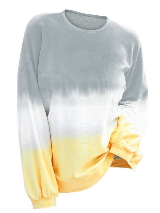 

Drop Shoulder Ombre Sweatshirt, Platinum