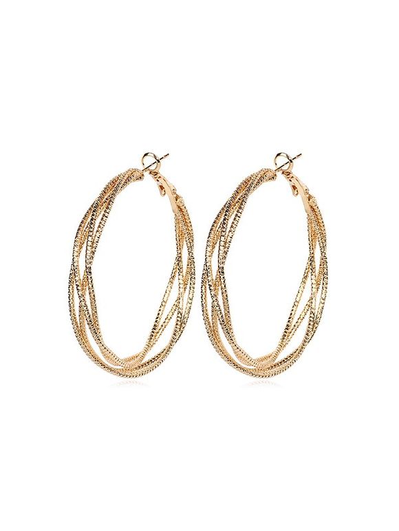 Boucles d'Oreille Chic Cercle en Alliage - Or 