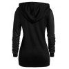 Plus Size 3D Print Halloween Pullover Hoodie - BLACK L