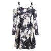 Robe d'Halloween Teinté Bouclée Grande Taille à Lacets - multicolor A 4X