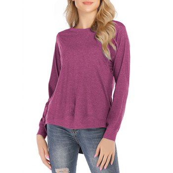 

Solid Long Sleeves High Low Tee, Dimorphotheca magenta