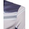 Plaid Tie Dye Print Long Sleeves Shirt - GRAY GOOSE M