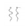 Boucles d'Preilles Elégantes en Forme de Serpent - Argent 