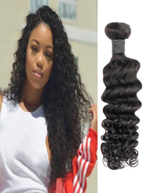 Brazilian Virgin Human Hair Extensions Deep Wave Single Bundle