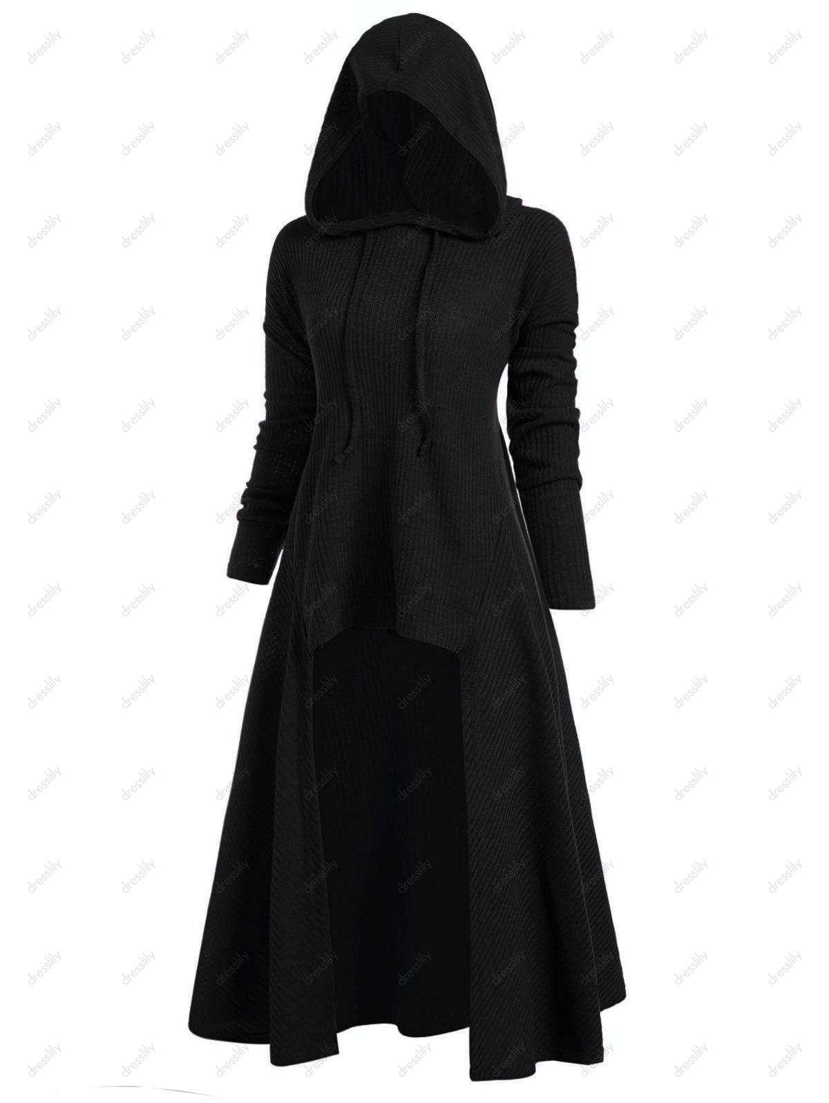 hooded high low sweatshirt