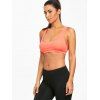 Crisscross Padded Performance Sports Bra - ORANGE M