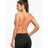 Crisscross Padded Performance Sports Bra - ORANGE M