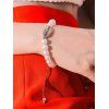 Bracelet Ajustable Coquille en Fausse Perle à Corde - Or 