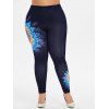 Legging Teinté à Taille Haute de Grande Taille - multicolor 5X