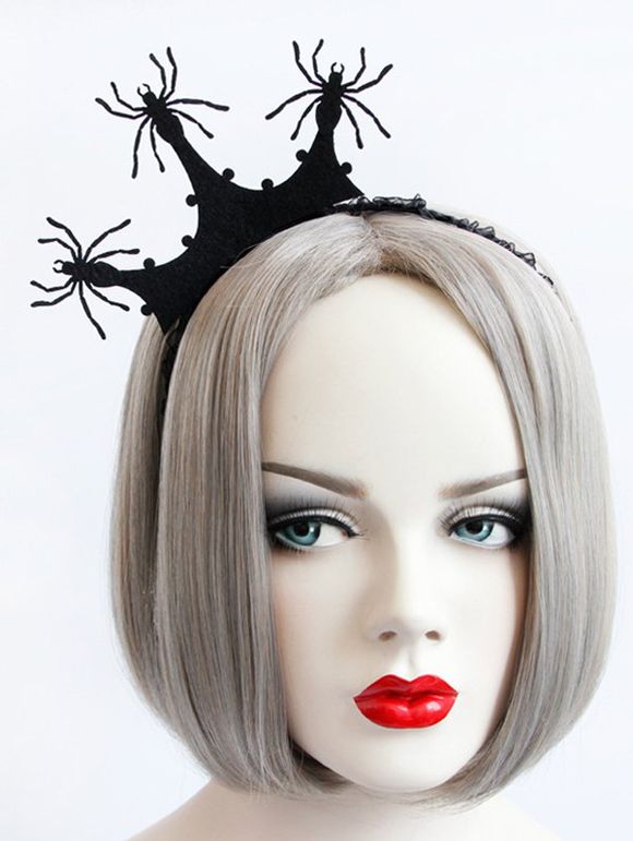 Bande de Cheveux d'Halloween Gothique Araignée pour Soirée pour Exposition - Noir 