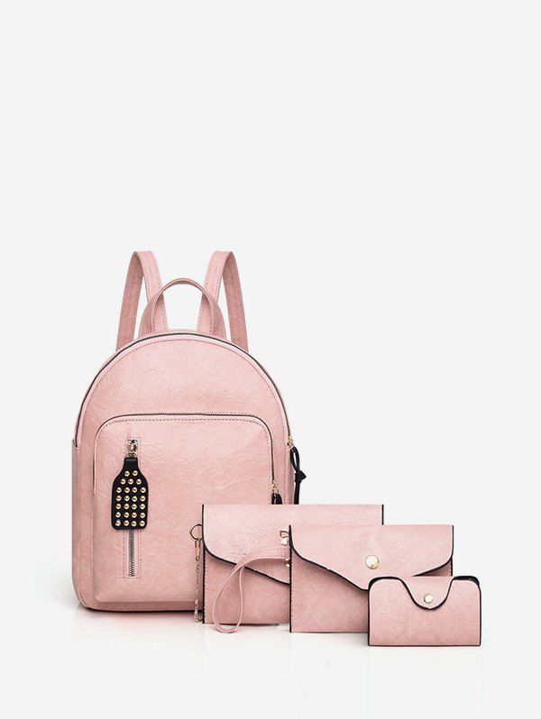 light pink leather backpack