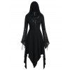 Robe Mouchoir d'Halloween Gothique à Lacets de Grande Taille - Noir 2X