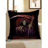 Housse de Coussin d'Halloween Décorative Mort et Lettre Imprimés - Minuit W18 X L18 INCH