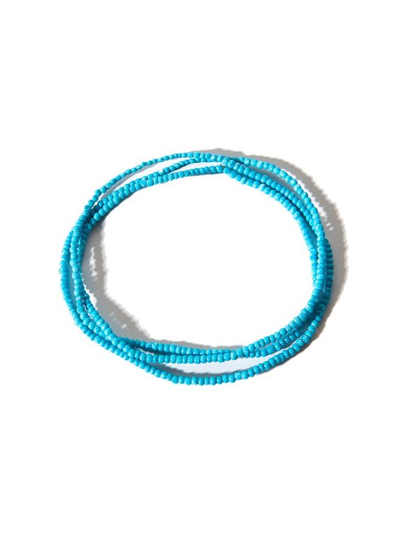 Chaîne de Taille Chic Elastique Décoration de Perle - Ciel Bleu Foncé 
