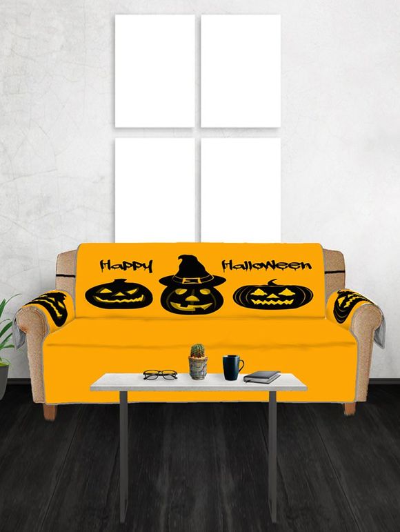 Housse de canapé design citrouille d'Halloween - Orange Citrouille THREE SEATS