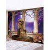 Halloween Night Skull Seat Print Tapestry Wall Hanging Art Decoration - multicolor W59 X L59 INCH