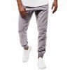 Pantalon de Jogging Décontracté Contrasté avec Poches - Gris 2XL