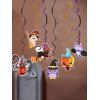 6 Pièces Décorations à Suspendre Motif Citrouille de Chat d' Halloween - multicolor A 