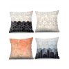 4 taies d'oreiller décoratives à motif géométrique en marbre - multicolor F 