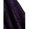 Robe Haute Basse à Lacets à Taille Empire - Violet Foncé L