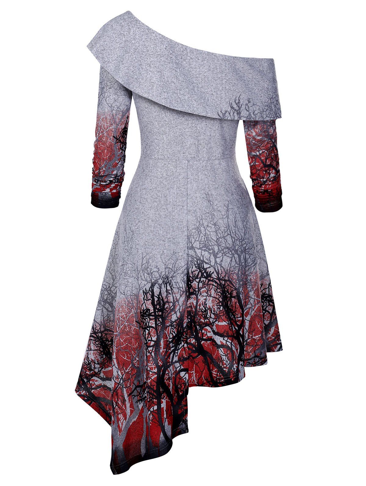 Women Fashion Spaghetti Strap Tree Print Sequined Dress Size S,M,L,XL,2XL,3XL