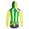 Clown Pattern Striped Finger Hole Mouth Mask Hoodie - multicolor 2XL