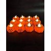 Lampe de Nuit LED Décorative d'Halloween en Forme de Citrouille 12 Pièces - Orange Halloween 