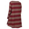 Striped Longline Long Sleeve Knitwear - RED S