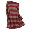 Striped Longline Long Sleeve Knitwear - RED S
