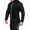 Sweat à Capuche de Sport Haut Bas Ourlet Contasté à Manches Raglan - Noir M