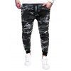 Pantalon de Jogging Camouflage Imprimé Zippé - Cendre gris XL