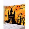 Tapisserie Murale Pendante Art Décoration d'Halloween Château et Nuit Imprimés - multicolor W59 X L59 INCH