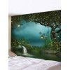 Tapisserie Murale Pendante Art Décoration Forêt et Nuit Imprimées - multicolor A W91 X L71 INCH