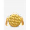 Sac à Bandoulière Matelassé en Fausse Perle - Jaune 