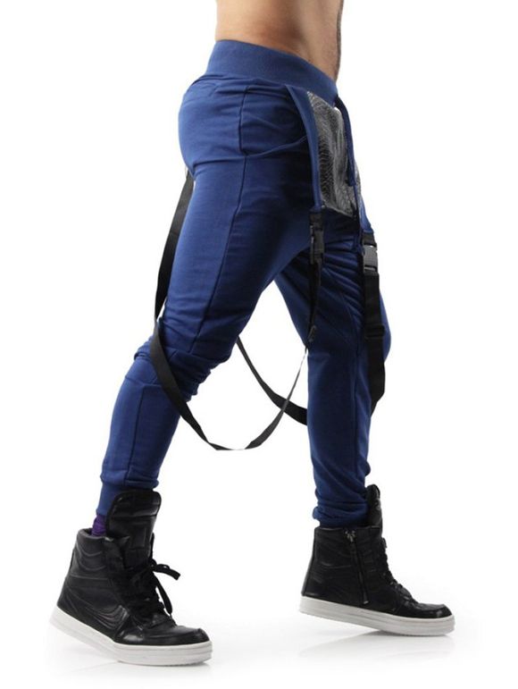 Pantalon de Jogging Boucle Ajustable - Bleu L