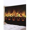 Tapisserie d'Halloween Motif de Citrouille et de Chauve-souris Imprimés - multicolor A 200*150CM