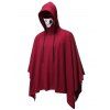 Manteau à Capuche d'Halloween Masque et Crâne - Rouge Vineux 2XL