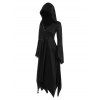 Robe Mouchoir Gothique à Capuche à Lacets - Noir 3XL