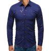 Chemise Dorure Imprimée à Manches Longues - Cadetblue XL