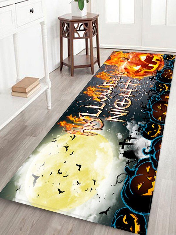 69 Off 2020 Pumpkin Letter Bat Floor Rug In Orange Pumpkin Letter Bat Floor Rug