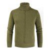 Casual Style Solid Color Turtleneck Sweater - FERN GREEN L