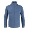 Casual Style Solid Color Turtleneck Sweater - SILK BLUE XL