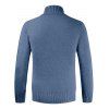 Casual Style Solid Color Turtleneck Sweater - SILK BLUE 2XL
