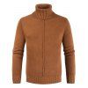Casual Style Solid Color Turtleneck Sweater - TIGER ORANGE XL
