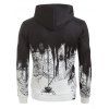 Spider Web Print Casual Hoodie - LIGHT GRAY L