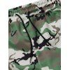 Camouflage Printed Zip Pocket Drawstring Pants - GREEN L
