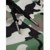 Camouflage Printed Zip Pocket Drawstring Pants - GREEN S